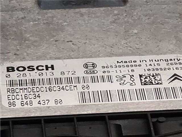 Foto 2ª: Centralita Motor ECU Citroen C3 1.6 SX [1.6 LTR. - 66 KW 16V HDI] [9HX]