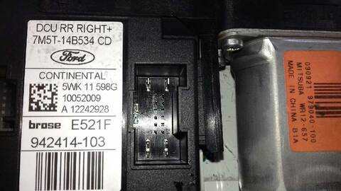 Foto 2ª: Elevalunas Eléctrico Trasero Derecho Ford Kuga 2.0 TDCI CAT 136CV 100KW [G6DG] (2009)