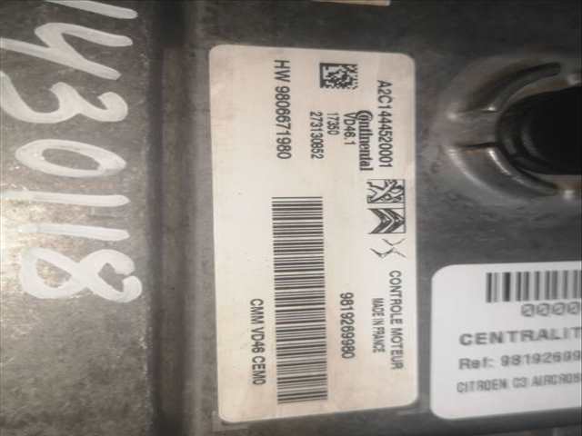 Foto 2ª: Centralita Motor ECU Citroen C3 HN01 AIRCROSS (2018)