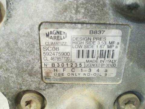 Foto 4ª: Compresor Aire Acondicionado Fiat Punto 1.2 8V BERLINA 60CV 44KW [188A4000] (2002)