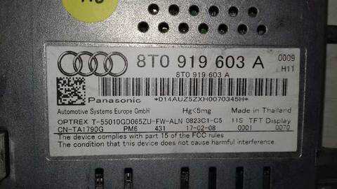 Foto 3ª: Pantalla Multifuncion Audi A4 BASICO 143CV 105KW [CAG] (2008)