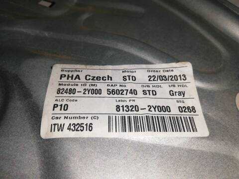 Foto 3ª: Elevalunas Eléctrico Delantero Derecho Hyundai ix35 D4HA (2013)