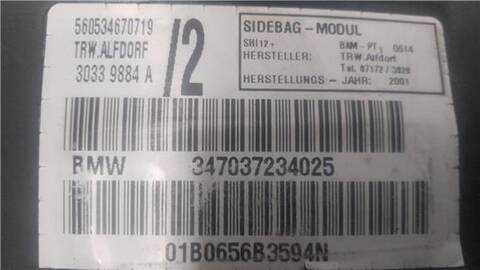 Foto 2ª: Airbag Lateral Delantero Derecho Bmw X5 3.0 TD 218CV 160KW E53)