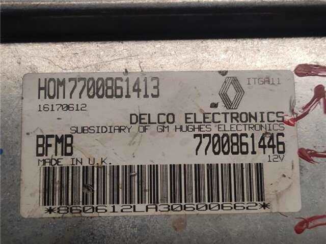 Foto 2ª: Centralita Motor ECU Renault 19 1.4 [E6J 700]