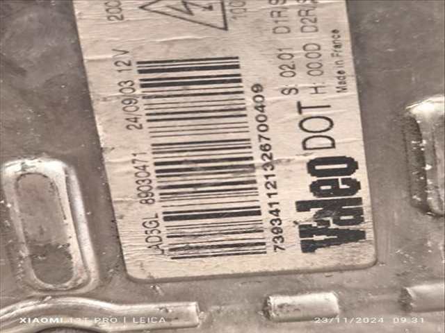 Foto 3ª: Faro Derecho Renault Laguna 140CV 103KW (2001)