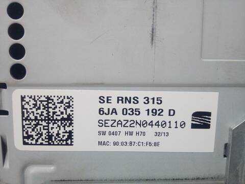 Foto 2ª: Sistema GPS Seat Toledo STYLE 105CV 77KW [CAY] (2013)