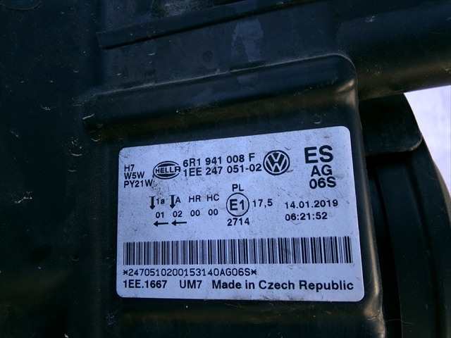 Foto 2ª: Faro Derecho Volkswagen Polo 1.2 TSI 2009-2014 [CBZ] (2014)