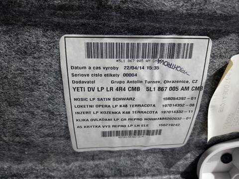 Foto 3ª: Tapizados Cartoneras Skoda Yeti ACTIVE 105CV [CBZB] (2009)