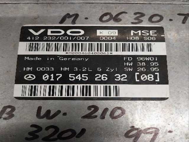 Foto 2ª: Centralita Motor ECU Mercedes Clase E 320 3.2 G [G 104] (1996)