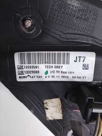 Foto 2ª: Retrovisor Derecho Opel Insignia 2.0 D [D/A20DTH] (2011)