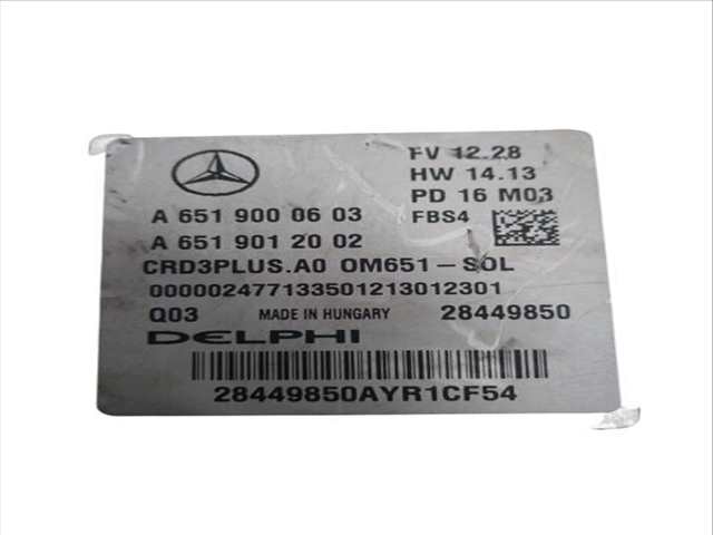 Foto 2ª: Centralita Motor ECU Mercedes Clase C 160 C 220 BLUETEC - D 205.002 205.004) (2013)