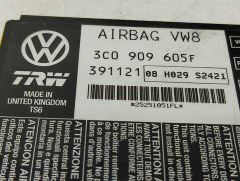 Foto 2ª: Centralita Airbag Volkswagen Passat ADVANCE BERLINA 140CV 103KW [BKP] (2005)