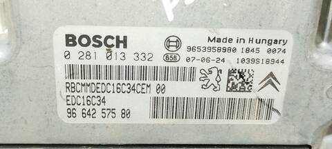 Foto 4ª: Centralita Motor ECU Peugeot 307 XS 109CV 80KW [9HZ] (2007)