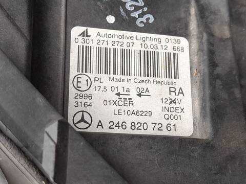 Foto 2ª: Faro Derecho Mercedes Clase B 150 B 180 246.242) 122CV 90KW [270910] (2012)