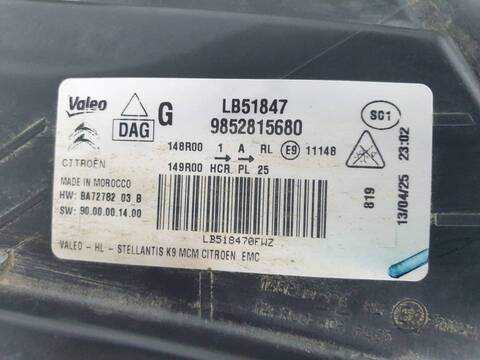 Foto 2ª: Faro Izquierdo Citroen Berlingo WORKER M (2018)