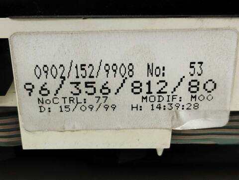 Foto 3ª: Cuadro de Instrumentos Citroen Berlingo 1.9 DIESEL 70CV 51KW [WJZ] (1999)