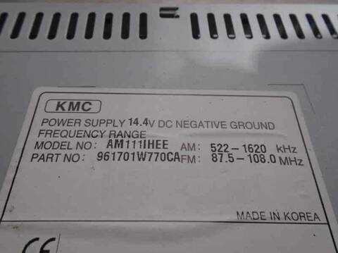 Foto 3ª: Sistema Audio Radio CD Kia Rio BASIC 75CV 55KW [D3FA] (2015)