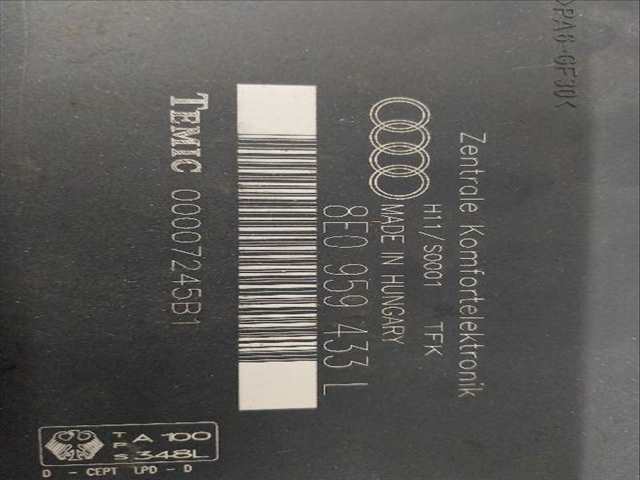 Foto 2ª: Modulo Confort BCM Audi A4 2.0 G [G ALT] (2001)