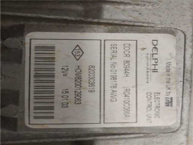 Foto 3ª: Centralita Motor ECU Renault Clio 1.5 AUTHENTIQUE [1.5 LTR. - 48 KW DCI DIESEL] [K9K 704]