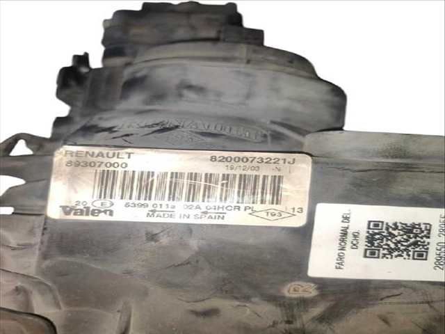 Foto 3ª: Piloto Delantero Derecho Renault Megane 1.5 DCI 86CV (2003)