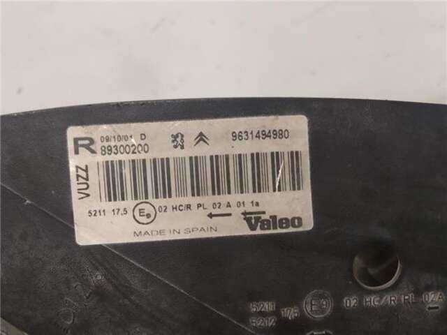 Foto 3ª: Faro Derecho Citroen Xsara 2.0 HDI EXCLUSIVE [2.0 LTR. - 66 KW HDI CAT (RHY - DW10TD)] [RHY (DW10TD)]