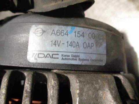 Foto 2ª: Alternador Ssangyong Kyron 200 XDI LIMITED 141CV 104KW [D20DT] (2006)