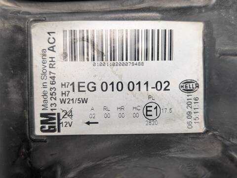 Foto 2ª: Faro Derecho Opel Astra A17DTJ (2011)