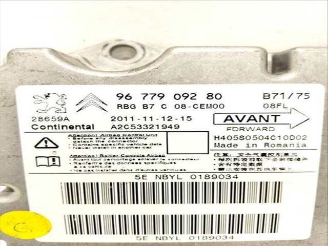 Foto 2ª: Centralita Airbag Citroen C4 SEDUCTION 1 16V 120CV [5FS] (2010)