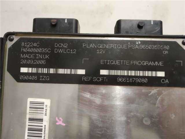 Foto 3ª: Centralita Motor ECU Citroen Berlingo 1.9 D SX COMBI [1.9 LTR. - 51 KW DIESEL] [WJY]