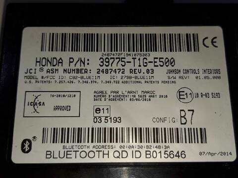 Foto 3ª: Centralita Motor ECU Honda Crv ELEGANCE 4X2 120CV 88KW [N16A2] (2014)