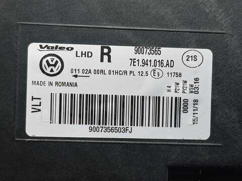 Foto 3ª: Faro Derecho Volkswagen Transporter T6 CARAVELLE TRENDLINE [CXHB] (2019)