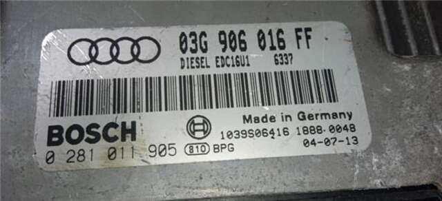 Centralita Motor ECU Audi A3 2.0 TDI AMBITION QUATTRO (103KW) [2.0 LTR. - 103 KW TDI]