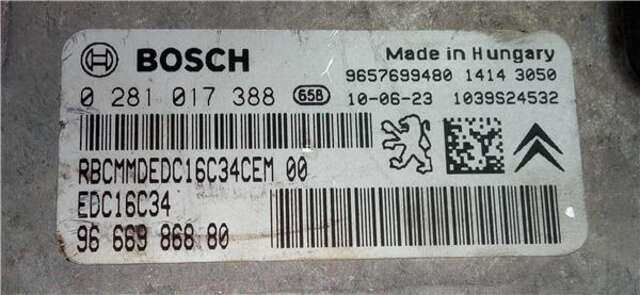 Centralita Motor ECU Citroen C3 1.4 HDI 70