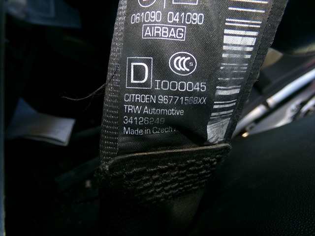 Foto 2ª: Cinturón Delantero Derecho Citroen C3 1.2 G 2013-2016 [HM01 / HMZ] (2016)