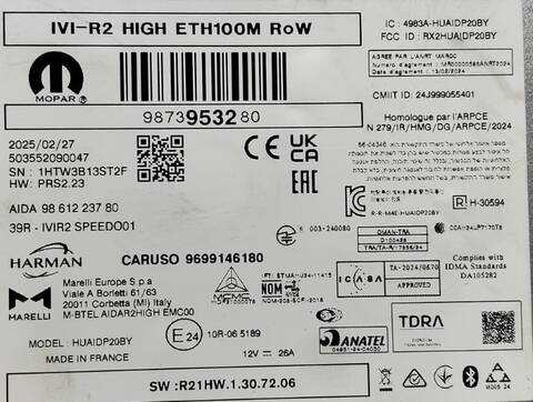 Foto 2ª: Sistema GPS Opel Grandland HN09 (2025)