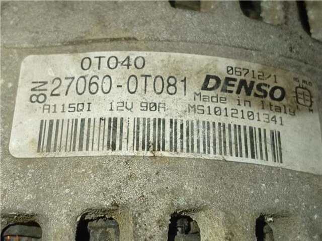 Foto 2ª: Alternador Toyota Auris 1.6 [1ZR-FAE]