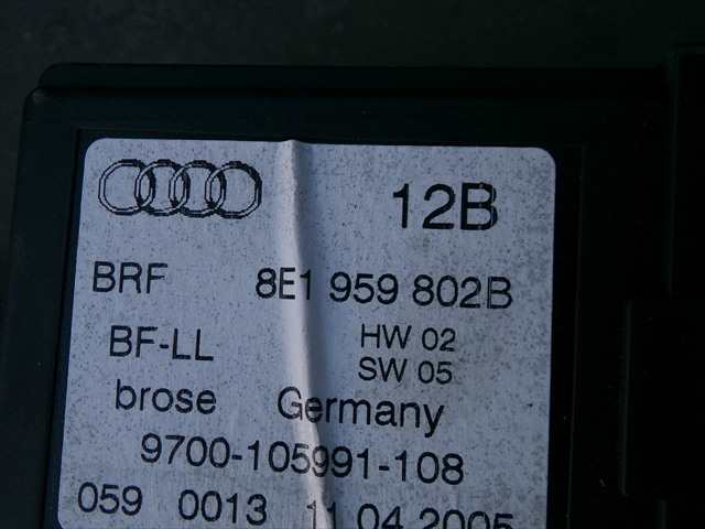Foto 2ª: Elevalunas Eléctrico Delantero Derecho Audi A4 2.0 G 2004-2007 [ALT] (2005)