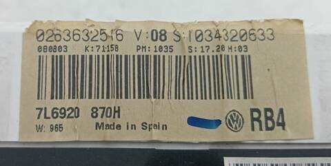 Foto 3ª: Cuadro de Instrumentos Volkswagen Touareg BAC (2007)