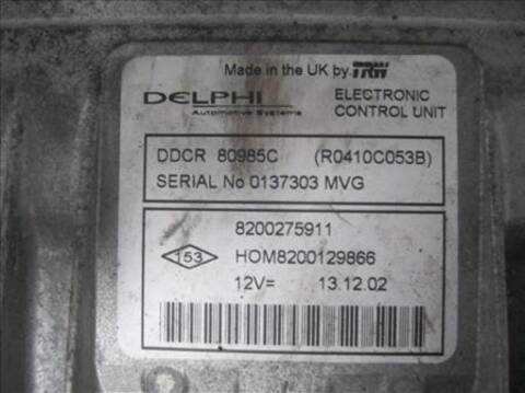 Centralita Motor ECU Nissan Almera 1.5 DCI 82CV 60KW