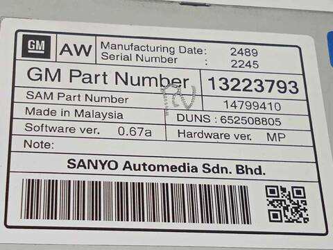 Foto 4ª: Pantalla Multifuncion Opel Insignia 2.0 16V CDTI BERLINA 160CV 118KW [A20DTH] (2009)