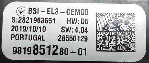 Foto 3ª: Caja Reles Fusibles Opel Crossland 1.2 82CV [B12XHL] (2017)