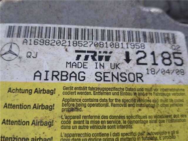 Foto 2ª: Centralita Airbag Mercedes Clase B 150 2.0 180 CDI (245.207) [2.0 LTR. - 80 KW CDI CAT] [OM 640.940]