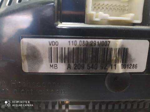 Cuadro de Instrumentos Mercedes Clase C 160 200 COMPRESSOR 209.442) 163CV 120KW