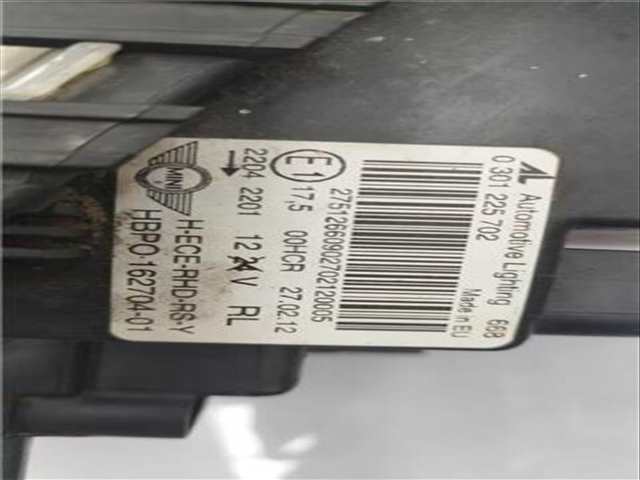 Foto 2ª: Faro Izquierdo Mini Mini 1.6 COOPER D [1 6 LTR. - 82 KW DIESEL CAT] 111CV [N47C16A] (2012)