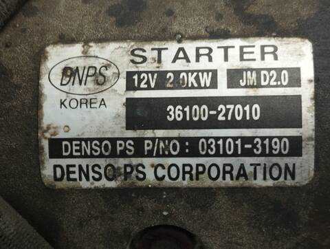 Foto 4ª: Motor de Arranque Hyundai Sonata 2.0 CRDI CAT 140CV 103KW [D4EA] (2007)