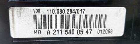 Foto 2ª: Cuadro de Instrumentos Mercedes Clase E 180 3.2 CDI CAT 204CV (2002)