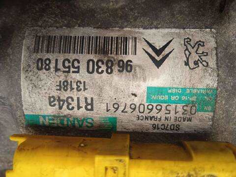 Foto 3ª: Compresor Aire Acondicionado Peugeot 407 2.0 16V HDI FAP CAT RHR - DW10BTED4) 136CV 100KW [RHR(DW10BTED4)] (2007)