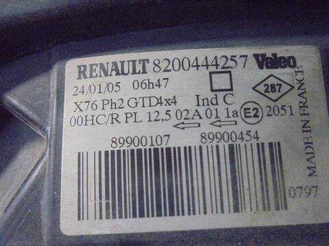 Foto 3ª: Faro Izquierdo Renault Kangoo AUTHENTIQUE 4X4 84CV 62KW [F9Q 37] (2005)