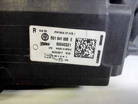 Foto 3ª: Faro Derecho Volkswagen Golf ADVANCE BLUEMOTION TECH. 105CV (2013)