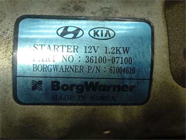 Foto 2ª: Motor de Arranque Kia Stonic 1.2 CONCEPT [1.2 LTR. - 62 KW CAT]